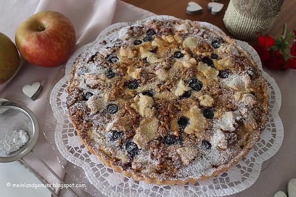 Apfel-Heidelbeer-Tarte
