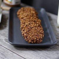 Nutella banana oat cookies