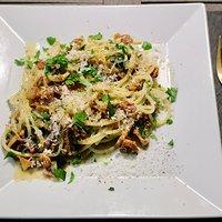 Pasta mit Pfifferlinge Carbonara ii