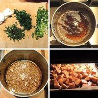 Linsen- und süsskartoffelsalat mit brauner butter – lentil and sweet potato salad with brown butter dressing