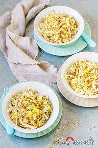 Chinakohlsalat mit ananas und mie-vollkornnudeln – mein glückssalat