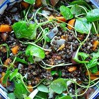 Wintersalat mit karotten & linsen