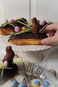 Eclairs mit Karotten-Vanille-Creme