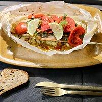 Rotbarbenfilet in Papier