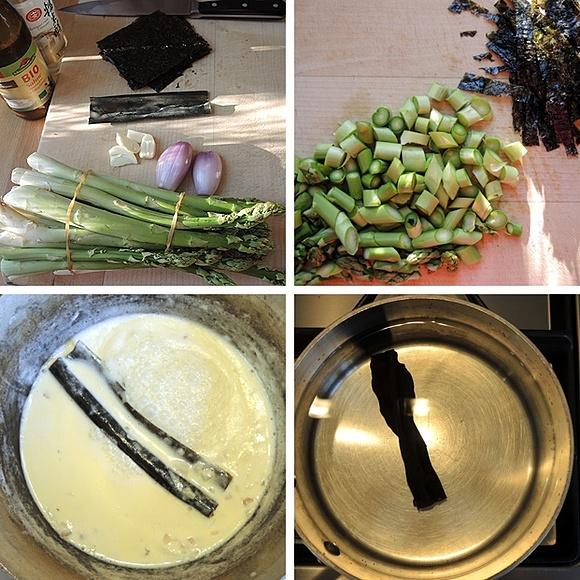 Asparagus pasta mit asiatischen aromen
