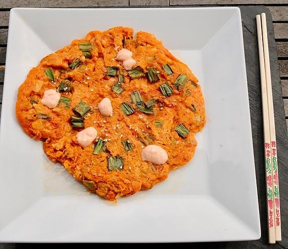 Pfannkuchen mit Kimchi