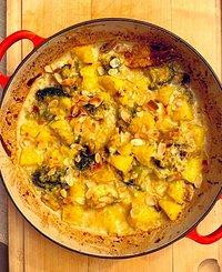 Zum glück gibts kartoffeln: green potatoes and cheese