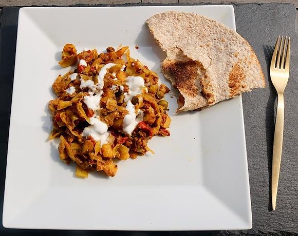Weißkohl Kartoffel Curry
