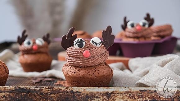 Weihnachtsmuffins Rentiermuffins