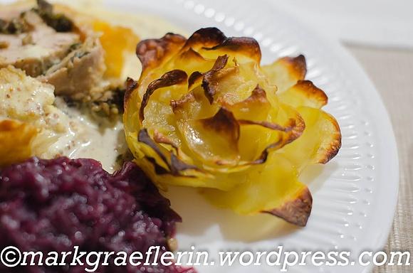 Festliche Kartoffelrosen aus dem Muffinblech