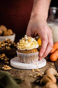 Vegane carrot cake cupcakes