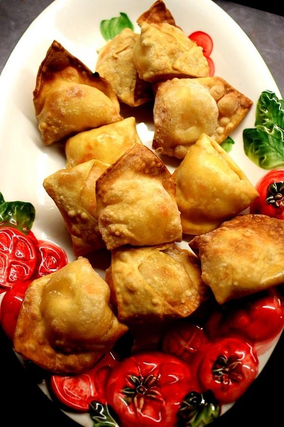 Crab rangoon – amerikanisch-chinesische teigtaschen aus dem airfryer