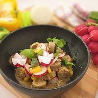 Es geht um die wurst! es gibt veganen weißwurstsalat