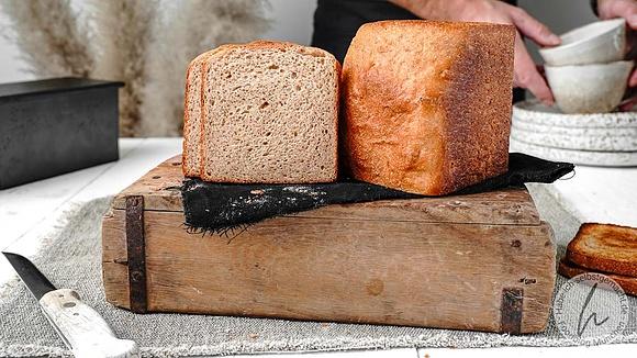 Dinkel Toastbrot mit Vollkorn