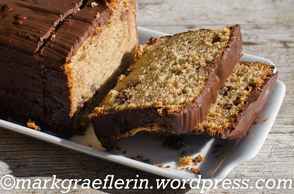 Bananen haselnuss kuchen mit schokolade chunks