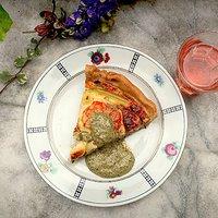 Gestern bei mama revisited: quiche mit zweierlei spargel und argentinischen rotgarnelen