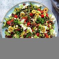Bohnensalat mit Kräuter-Tahin-Dressing