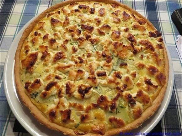 Kohlrabi-Quiche mit Zwiebeln