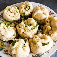 Chinesische frühlingszwiebel brötchen – chinese spring-onion buns – und gedanken über hong kong