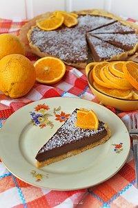 No-Bake Schokoladen-Orangen-Tarte
