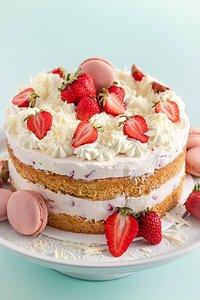 Erdbeertorte mit weißer schokolade & quarkcreme