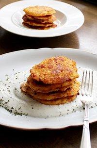Reispuffer mit Zitronen-Creme-Fraiche