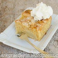 Schneller Birnenkuchen mit Mandeln