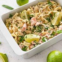 Tagliatelle mit Lachs in Limettensauce