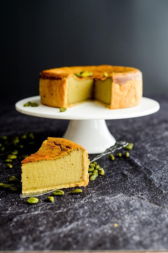 Flan pâtissier mit Pistazien