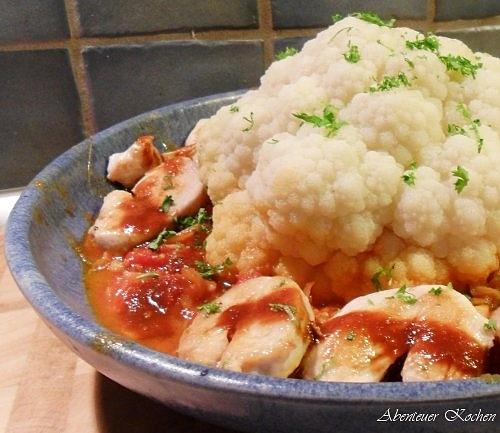 Blumenkohl in tomatensoße nach jamie oliver
