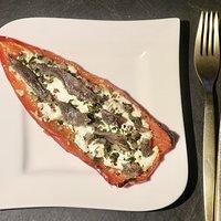 Paprika mit Ziegenkäse