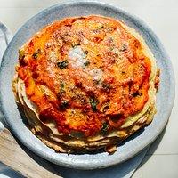 Rezept von anna del conte: tortino di crespelle pasticciate