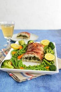 Fischbraten im Speckmantel