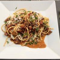 Pasta mit Gold­käpp­chen in To­ma­ten­cre­me