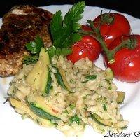 Zucchini Risotto - cremiger Traum in grün/weiß