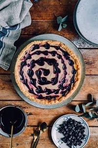 Blaubeer-Zitronen-Käsekuchen mit Quark und Mascarpone