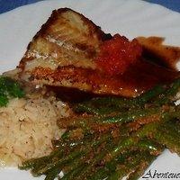 Kabeljaufilet mit schwarzer Pfeffersoße