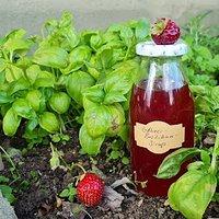 Erdbeer-Basilikum-Sirup