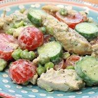 Hähnchensalat Grün-Rot