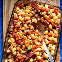 Pasta mit Auberginen-Tomaten-Ragout