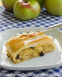Einfacher Blätterteig-Apfelstrudel zum Oktoberfest