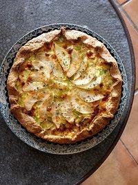 Quiche-ologie: Lauch-Tarte mit Münster und Birne