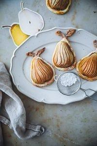Einfache birnen nuss tartes rezept aus blätterteig – pear frangipane tarts with puff pastry