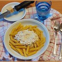 Penne mit räucherlachs - sauce