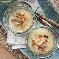 Cocco cotta ~ gekochte kokosmilch mit ananassauce