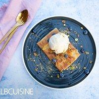 Grandiose dessert-idee: knuspriger filoteig mit mascapone und pistazien gefüllt – ein traum