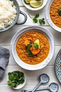 Rotes linsen dal (indisches veganes curry)