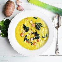 Die herr grün silvestersuppe – eine kartoffel-lauchsuppe