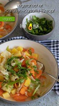 Vegetarischer Karotten-Kartoffel-Eintopf ohne Fleisch