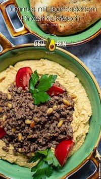 Hummus mit libanesischem Rinderhackfleisch